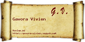 Gavora Vivien névjegykártya